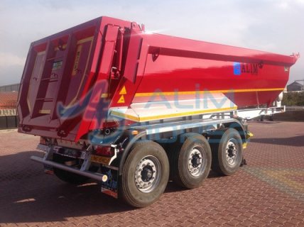 الموديل Half Pipe Tipper Trailer Hardox 450 الفئة العربات نصف المقطورة شاحن 6