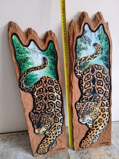 لوحتان فنيتان من  خشب  السدر الأحمر للفنانة البرازيلية siqueira  3