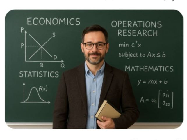 Economics ,operational research, statistics and math teacher