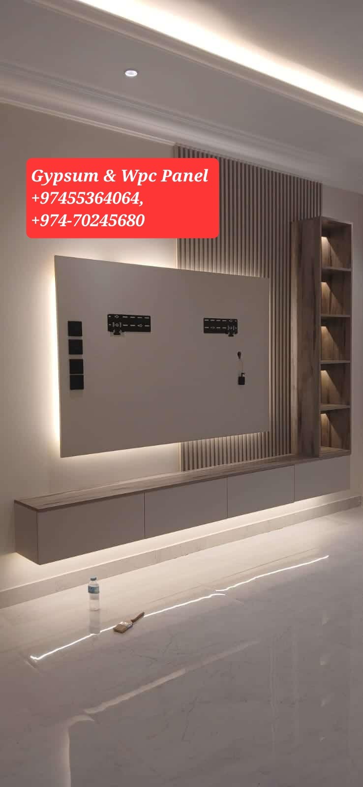 ديكورات جبس بورد على الأسقف والجدران والقوالب وغيرها. 00974-70245 6