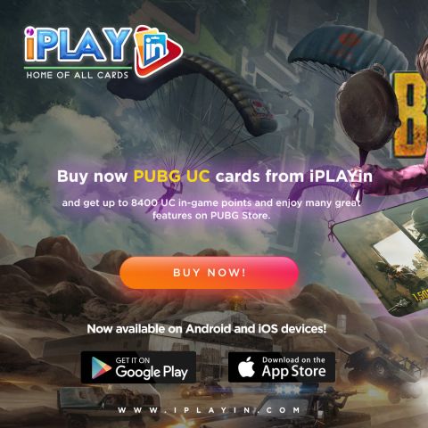 Buy PUBG UC cards from iPLAYin 2