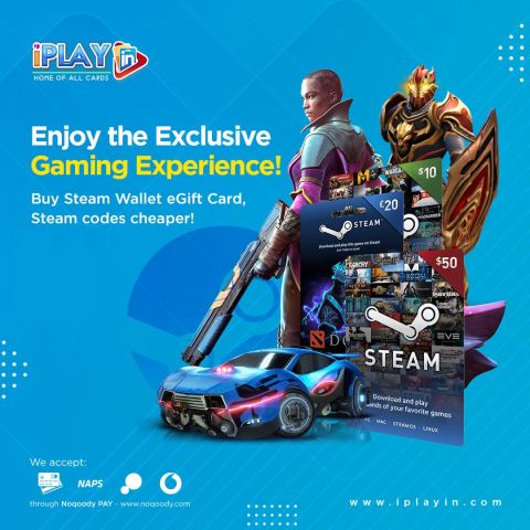 شراء بطاقات هدايا Steam Wallet